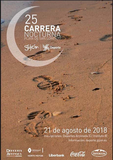 Carrera Nocturna Playa de San Lorenzo 2018