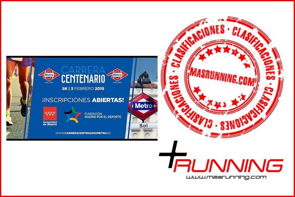 resultados Carrera Centenario Metro de Madrid 2019