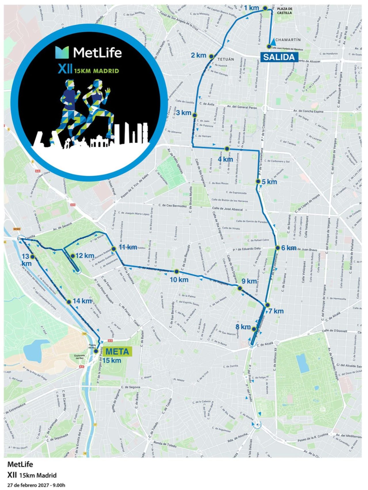 Cartel de la 15K MetLife Madrid Activa