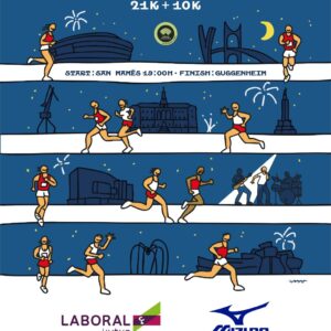Cartel del Bilbao Night Running Fest 2026: sábado 17 de octubre, 21K y 10K nocturnos
