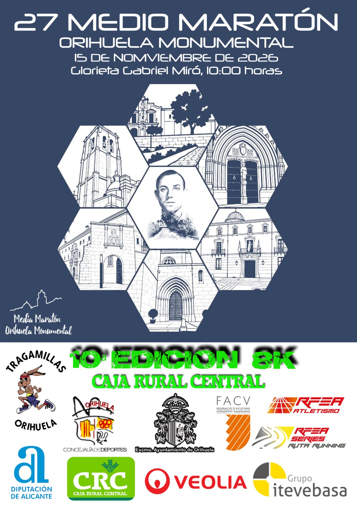 Cartel de la Media Maratón de Orihuela 2026