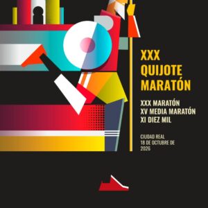 Cartel de la 30.ª edición del Quijote Maratón de Ciudad Real 2026